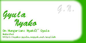 gyula nyako business card